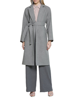 RELISH Cappotto Clemia Relish Lungo Manica Lunga Raglan Grigio