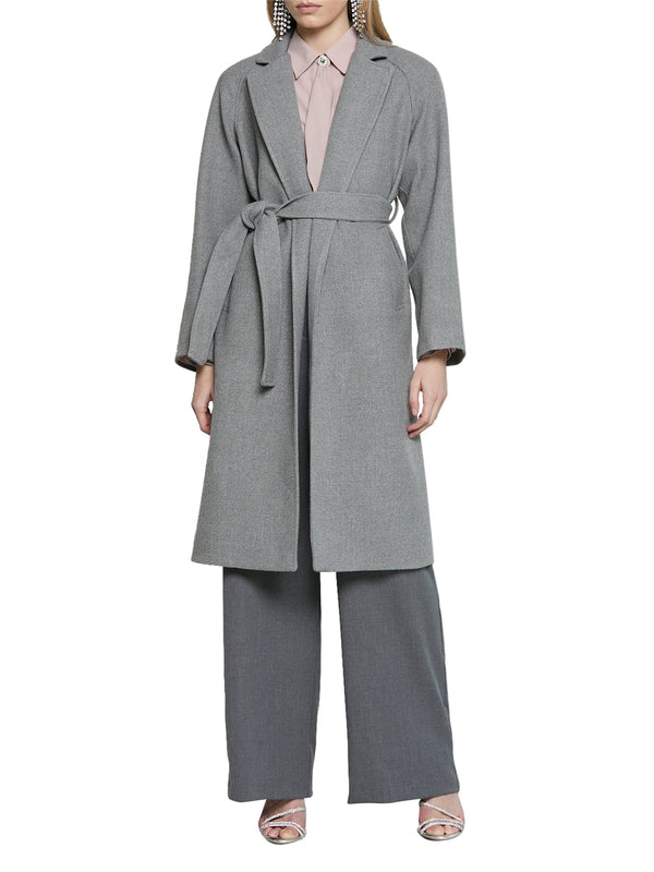 RELISH Cappotto Clemia Relish Lungo Manica Lunga Raglan Grigio