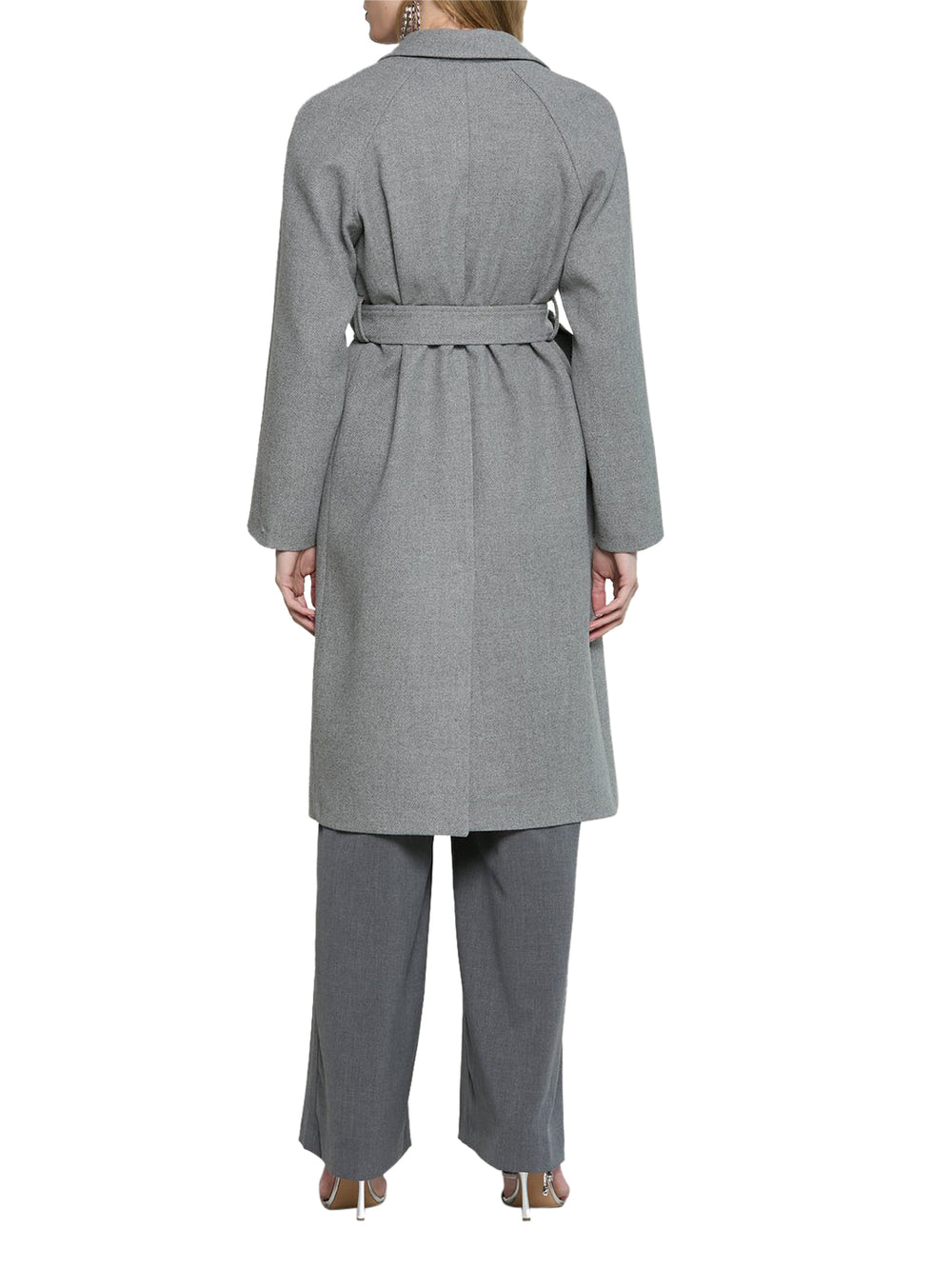 RELISH Cappotto Clemia Relish Lungo Manica Lunga Raglan Grigio