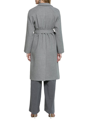 RELISH Cappotto Clemia Relish Lungo Manica Lunga Raglan Grigio