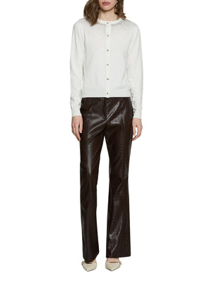 RELISH Pantalone Relish Drilly Vita Alta Zampa - Marrone