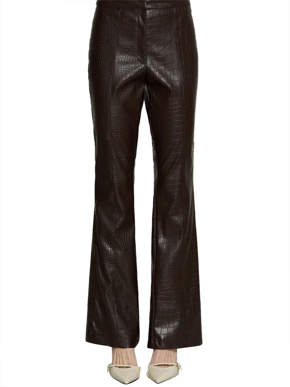 RELISH Pantalone Relish Drilly Vita Alta Zampa - Marrone