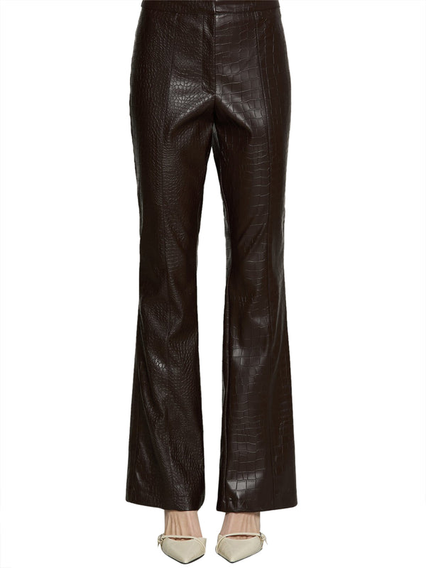 RELISH Pantalone Relish Drilly Vita Alta Zampa - Marrone