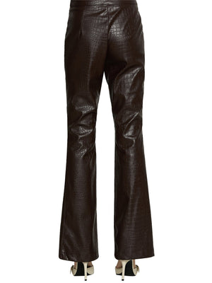 RELISH Pantalone Relish Drilly Vita Alta Zampa - Marrone