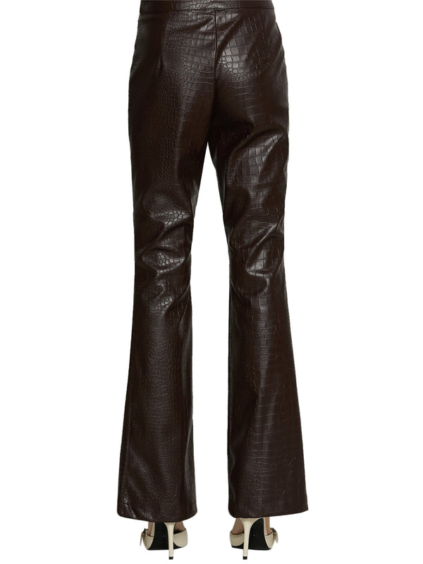 RELISH Pantalone Relish Drilly Vita Alta Zampa - Marrone