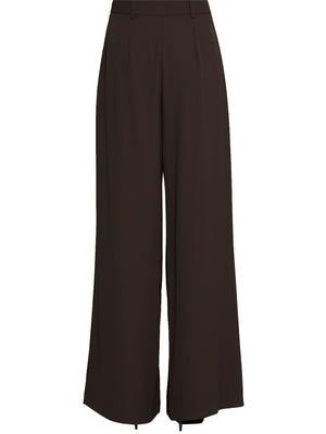 RELISH Pantalone Rojem Vita Alta Palazzo Marrone