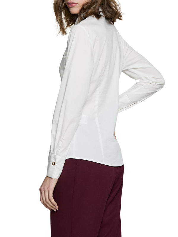 RELISH Camicia Zora Con Patta Cravatta Pois Bianco