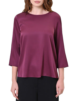 Rinascimento Blusa In Raso Rinascimento - Bordeaux