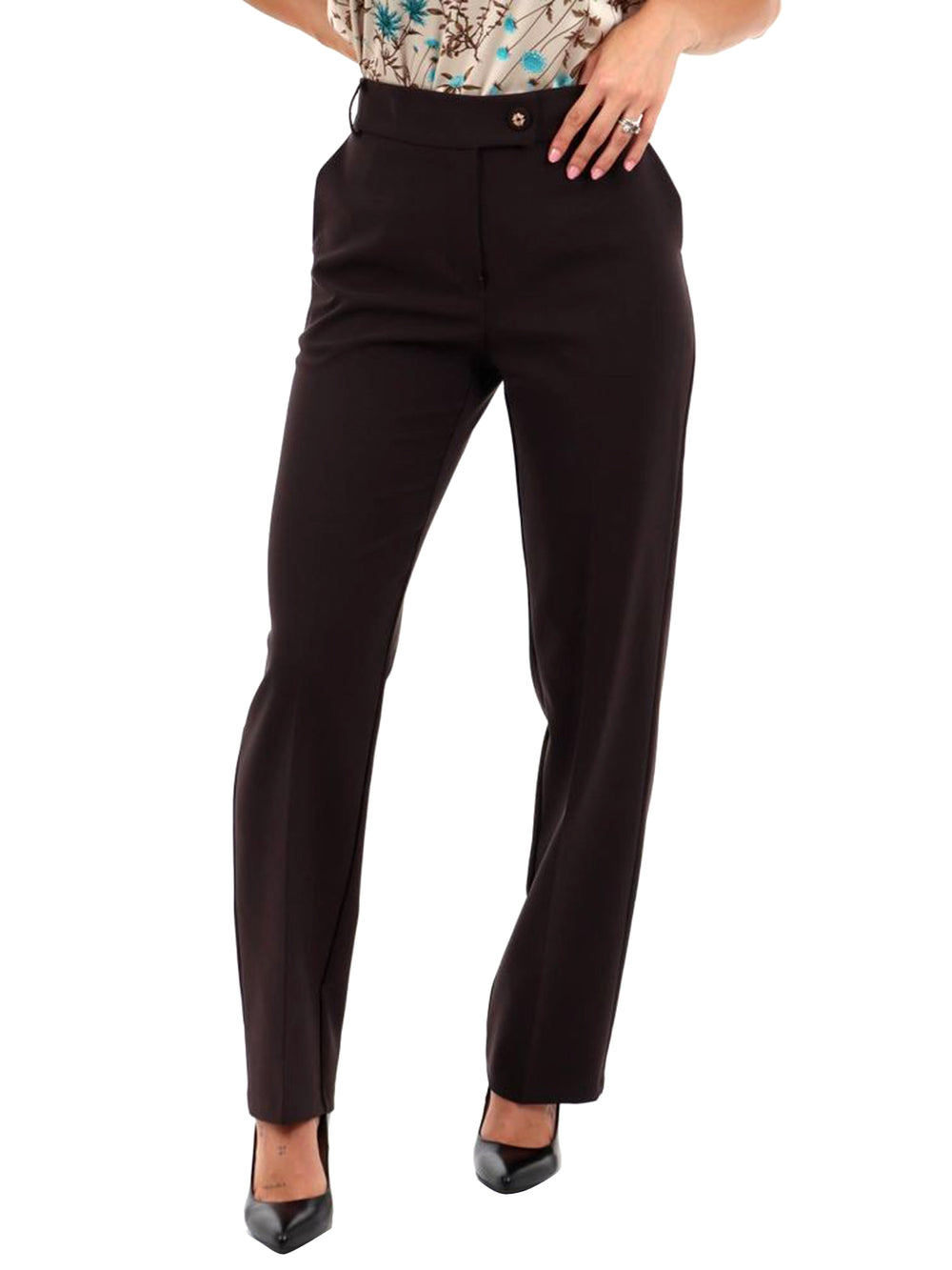 RINASCIMENTO Pantalone Rinascimento Tinta Unita Testa Di Moro