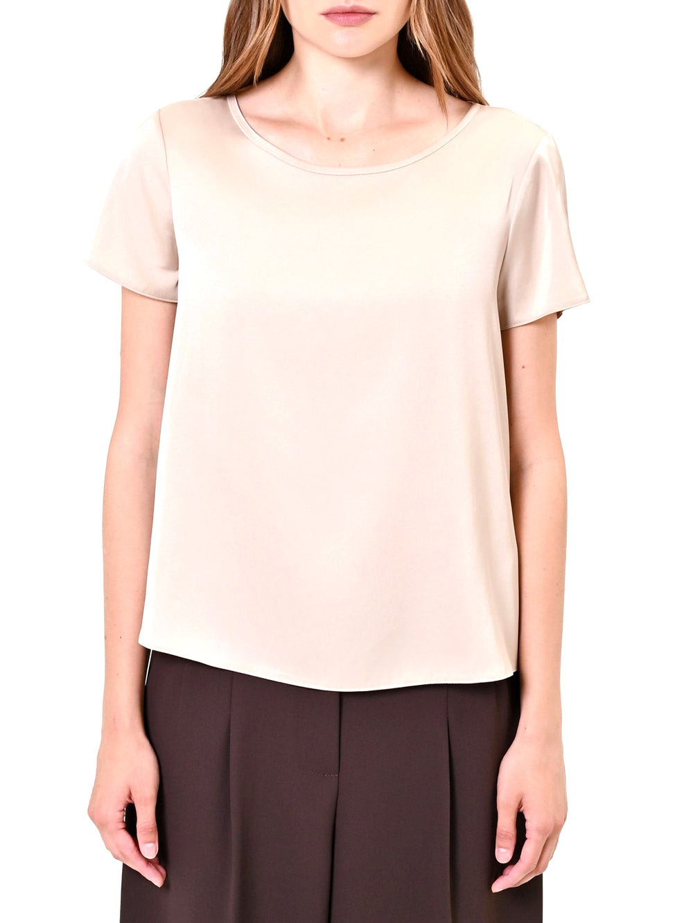 RINASCIMENTO Blusa Rinascimento In Tinta Unita Tortora Beige