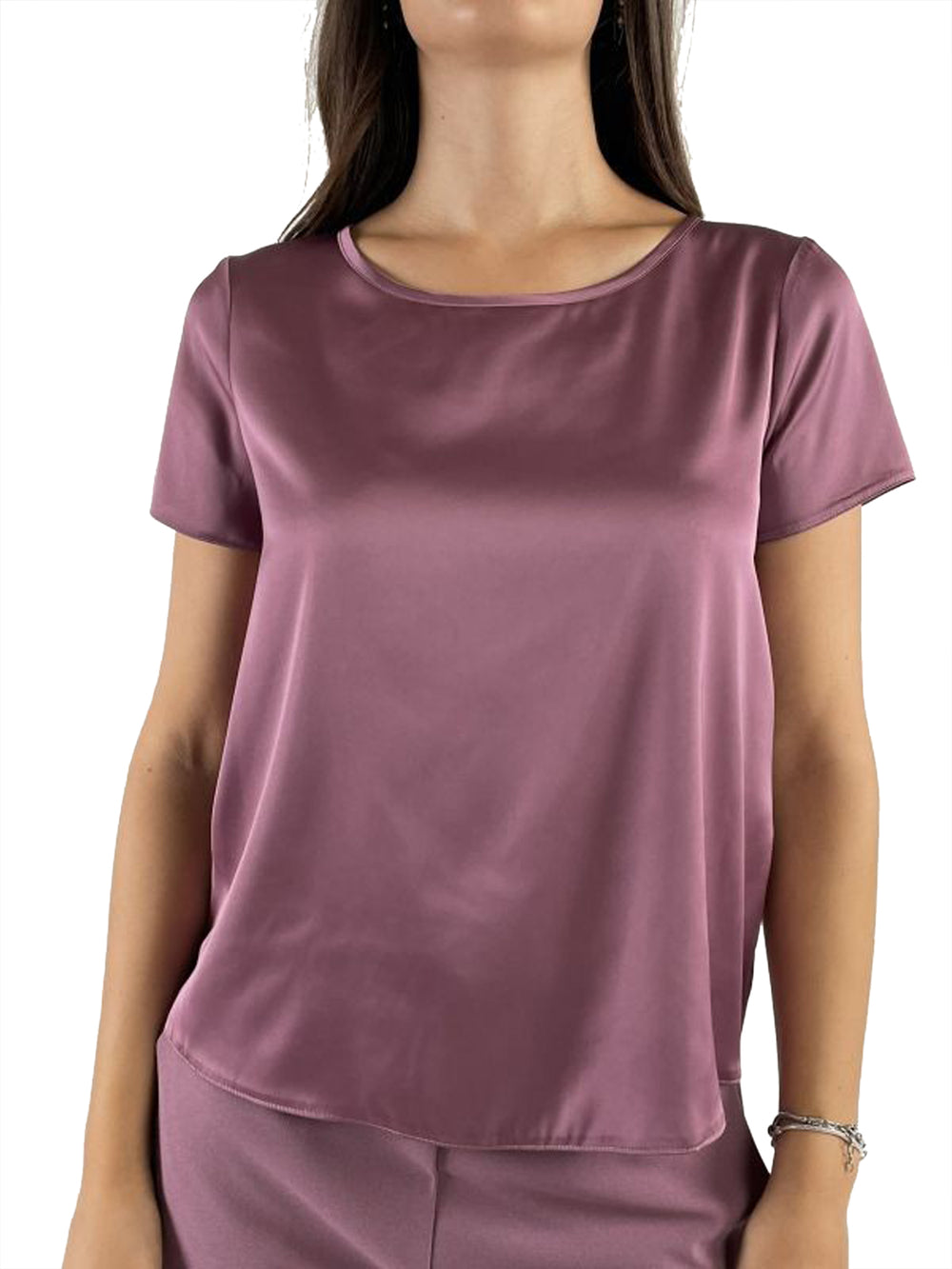 RINASCIMENTO Blusa Rinascimento In Tinta Unita Rosa Antico
