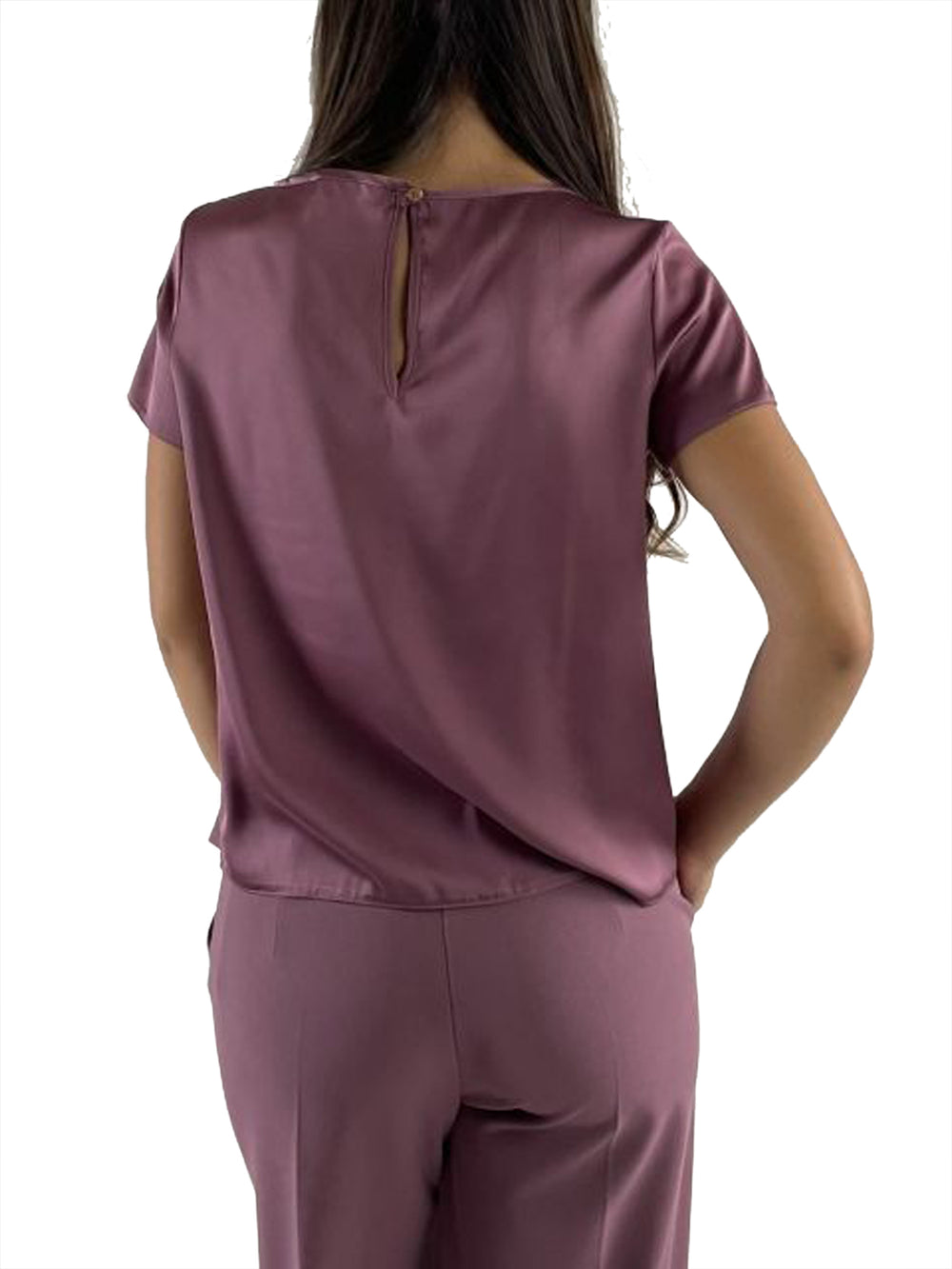 RINASCIMENTO Blusa Rinascimento In Tinta Unita Rosa Antico