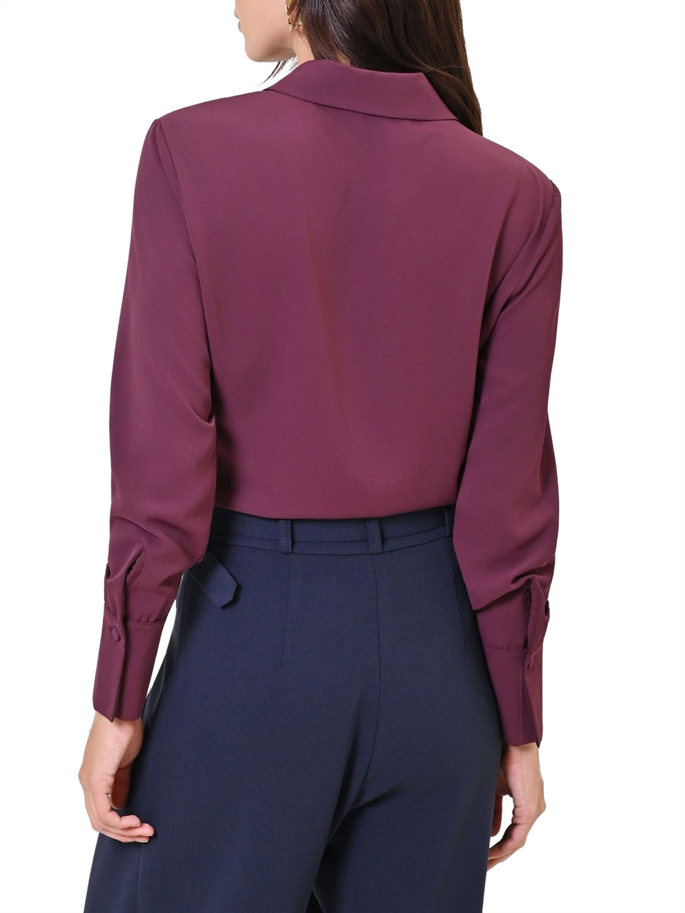RINASCIMENTO Camicia Rinascimento In Raso Bordeaux Rosso