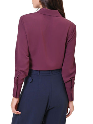 RINASCIMENTO Camicia Rinascimento In Raso Bordeaux Rosso