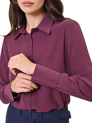 RINASCIMENTO Camicia Rinascimento In Raso Bordeaux Rosso