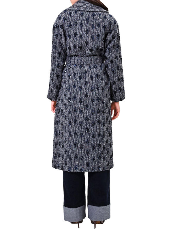 RINASCIMENTO Cappotto Rinascimento A Vestaglia Blu Navy