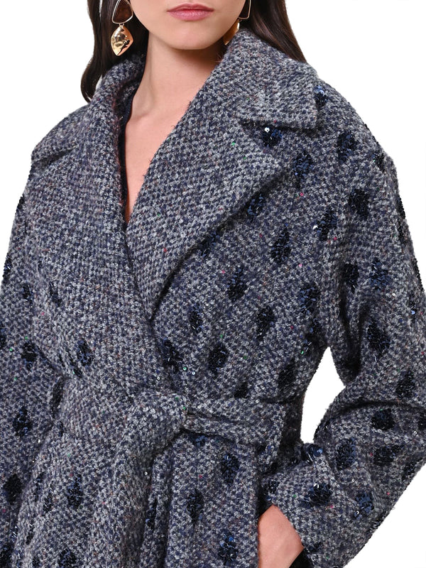 RINASCIMENTO Cappotto Rinascimento A Vestaglia Blu Navy