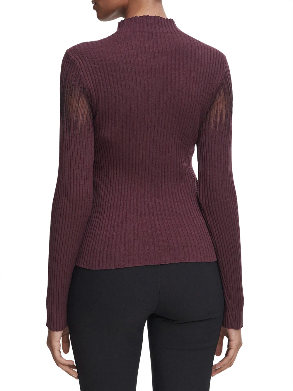 RINASCIMENTO Maglia Rinascimento Con Inserto Semitrasparente Bordeaux