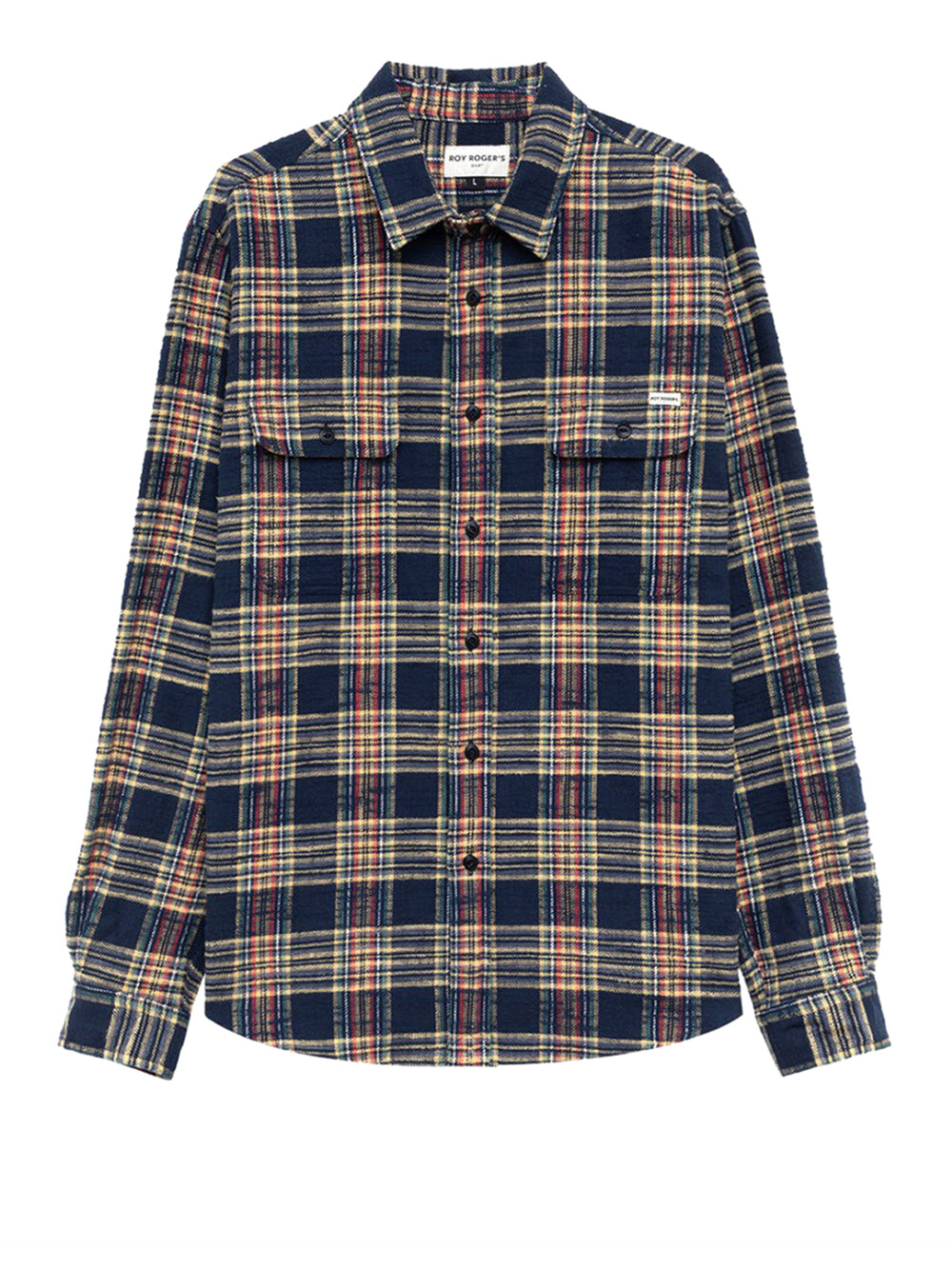 ROY ROGERS Camicia Roy Rogers Work In Flanella A Quadri Blu Giallo