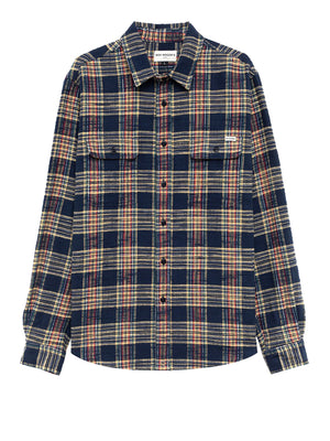 ROY ROGERS Camicia Roy Rogers Work In Flanella A Quadri Blu Giallo