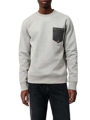 ROY ROGERS Felpa Roy Rogers Crew Pocket Grigio
