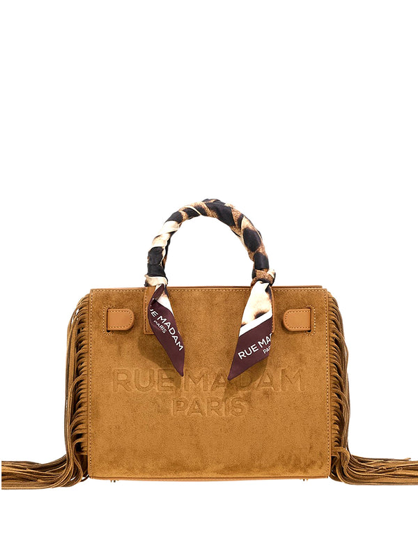 RUE MADAM Borsa A Mano Rue Madam Canyon Mini Tote Fringe Marrone