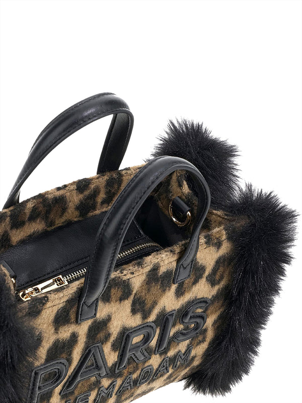 RUE MADAM Borsa A Mano Megeve Mini Tote Leopard