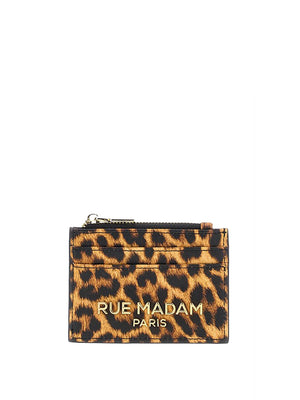RUE MADAM Porta Carte Rue Madam Stampa Leopard