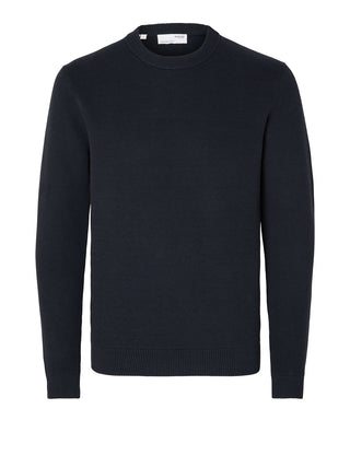 SELECTED Maglione Selected Slmdane Ls Knit Structure Crew Neck Noos Blu