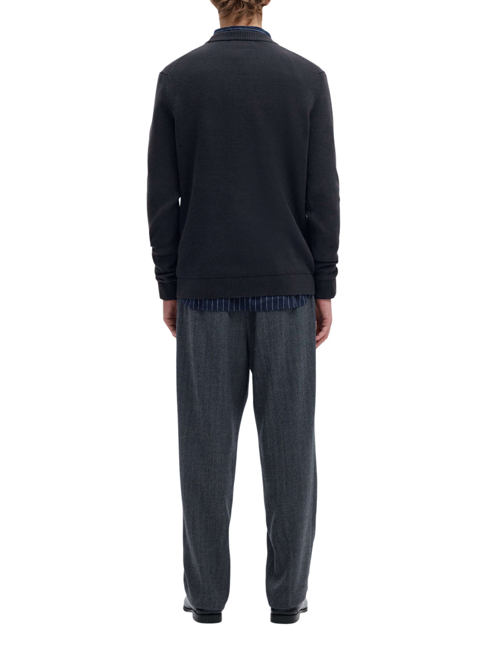 SELECTED Maglione Selected Slmdane Ls Knit Structure Crew Neck Noos Blu