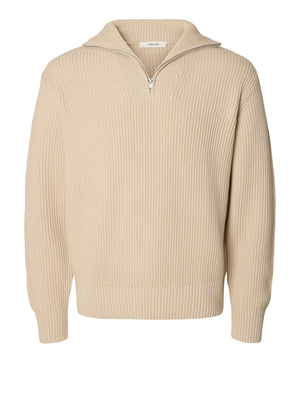 SELECTED Maglione Slmdry Ls Knit - Grigio