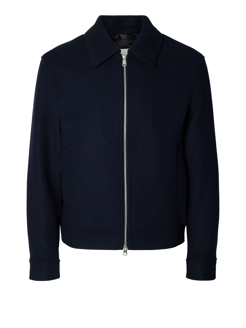 SELECTED Giubbotto Selected Miscela Di Lana Navy