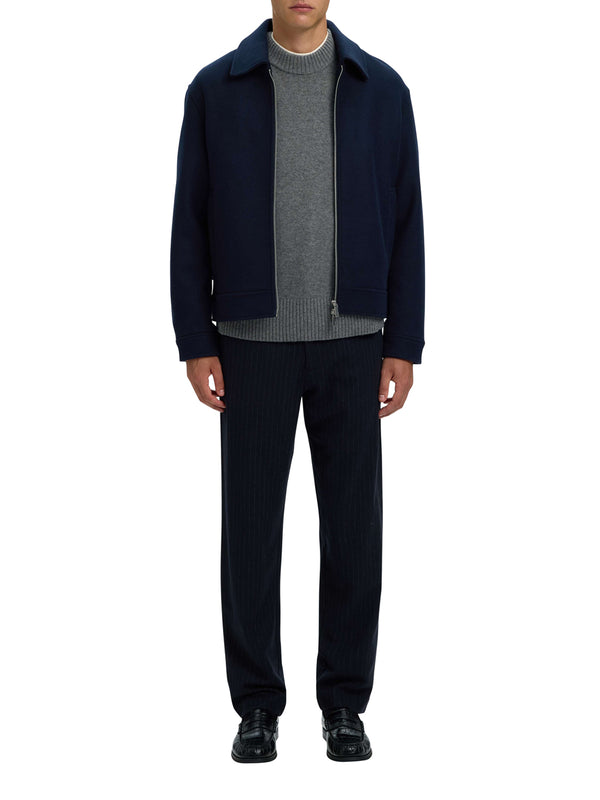 SELECTED Giubbotto Selected Miscela Di Lana Navy