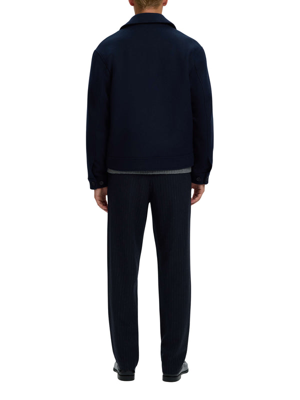 SELECTED Giubbotto Selected Miscela Di Lana Navy
