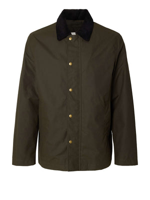 SELECTED Giubbotto Selected Slmwalter Waxed Cotton 2.0 - Verde