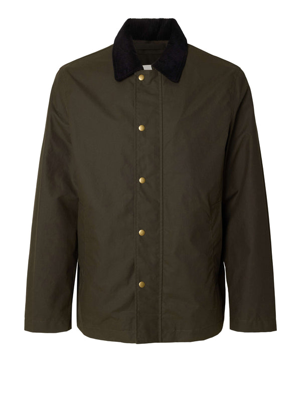 SELECTED Giubbotto Selected Slmwalter Waxed Cotton 2.0 - Verde