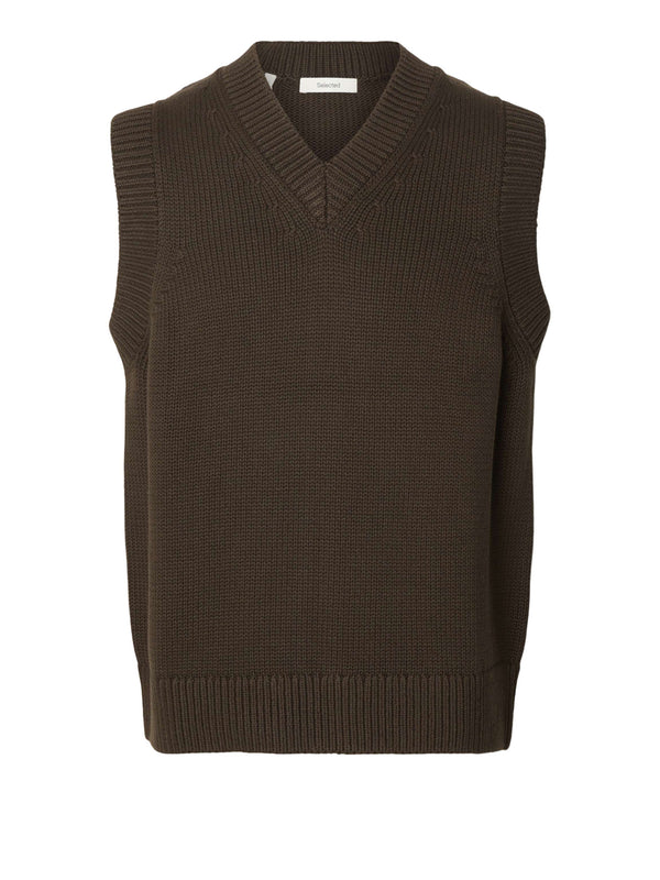 SELECTED Gilet Selected Slmbraun Heavy - Marrone