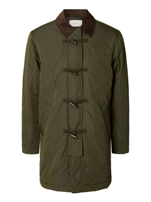 SELECTED Cappotto Selected Slmnigel Quilted Duffel Coat - Verde