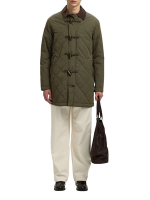 SELECTED Cappotto Selected Slmnigel Quilted Duffel Coat - Verde