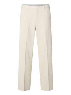 SELECTED Pantalone Selected Slm220-Loose Luke Corduroy - Bianco