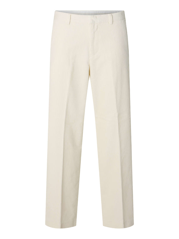 SELECTED Pantalone Selected Slm220-Loose Luke Corduroy - Bianco