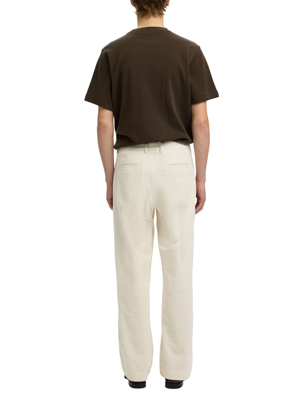 SELECTED Pantalone Selected Slm220-Loose Luke Corduroy - Bianco