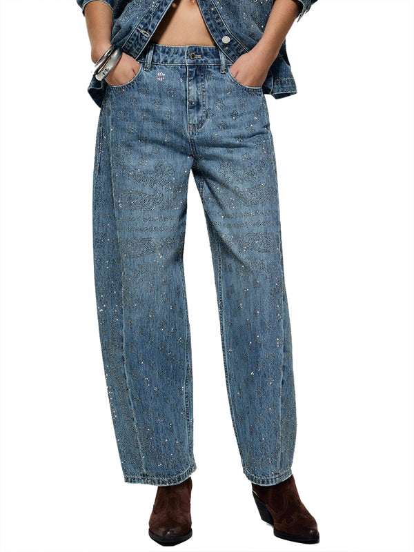 Liu Jo Jeans Balloon Con Strass Liu Jo - Denim