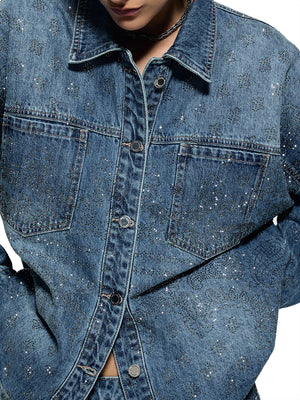 Liu Jo Giacca Oversize Con Strass Liu Jo - Denim