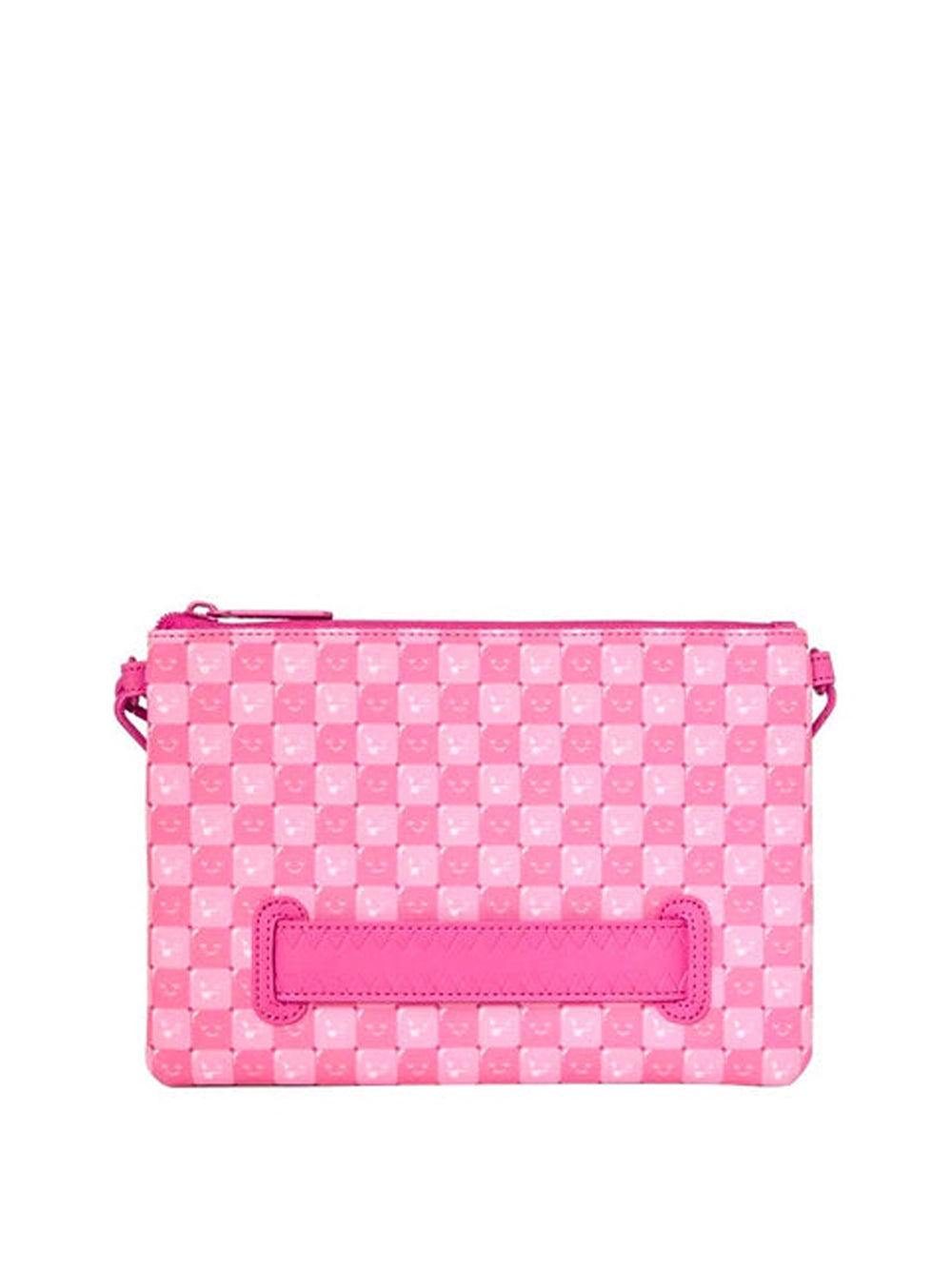 Sprayground Back To School Borsa Pochette Pink New Check faces Crossover Clutch - Rosa