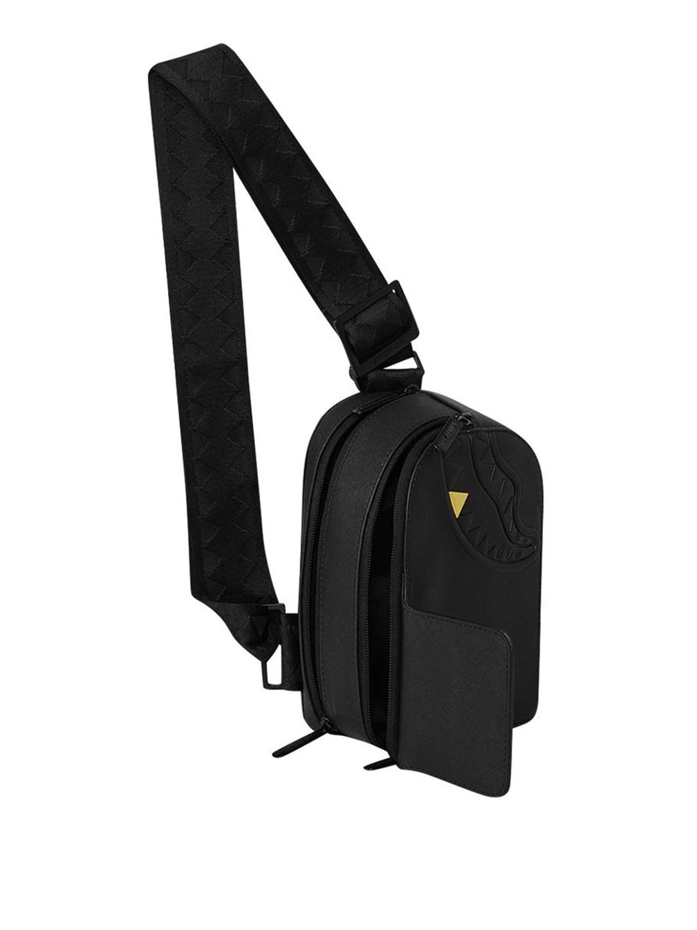 Sprayground Back To School Marsupio Sprayground Blacked Out Embossed Gold Tooth Nero