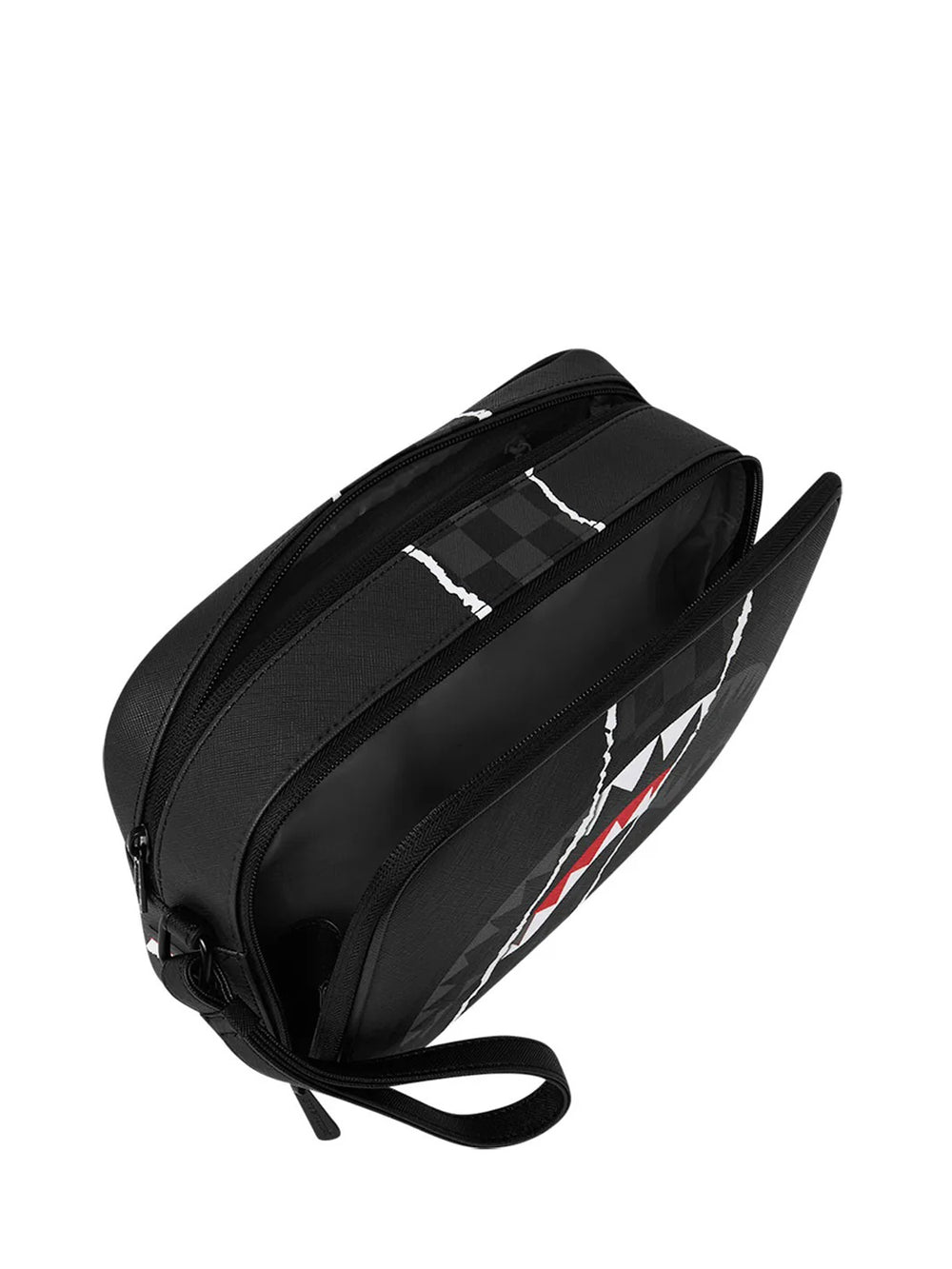 Sprayground Back To School Pochette Sprayground Center Rip Revealing Check Toiletry Brick - Grigio/Nero