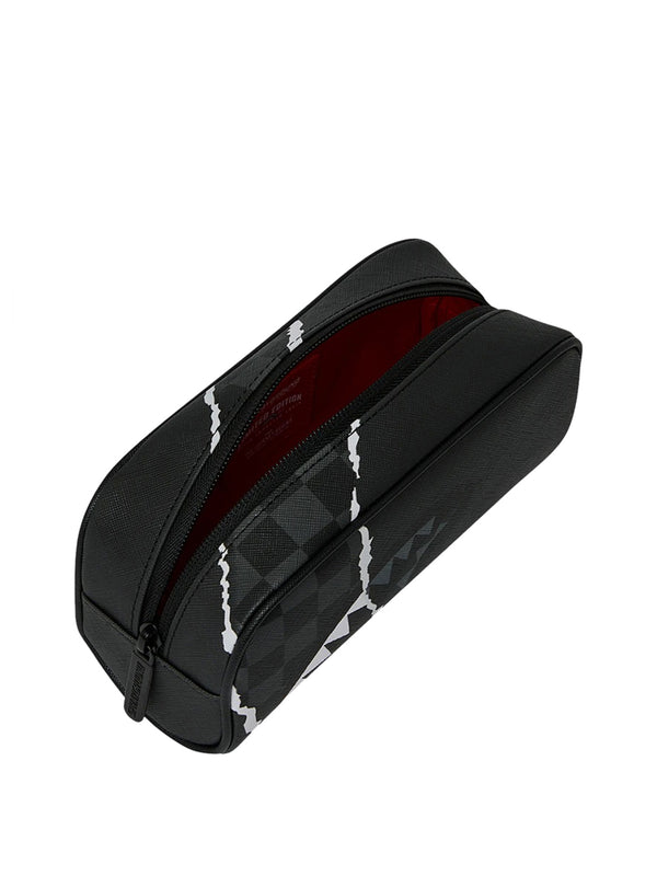 Sprayground Back To School Pochette Sprayground Center Rip Revealing Check Pouch - Grigio/Nero