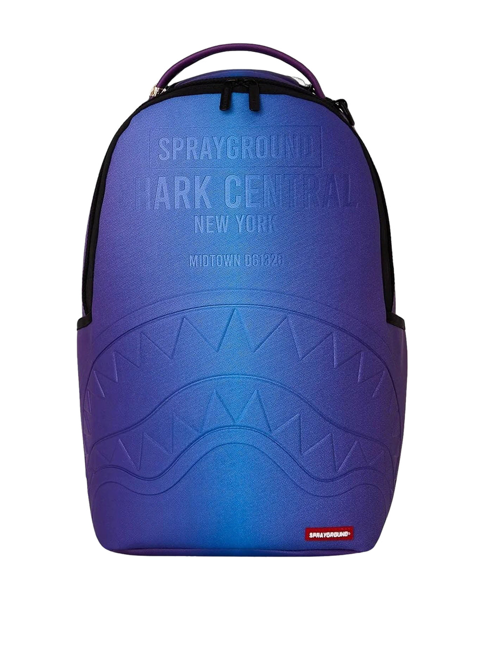 Sprayground Back To School Zaino Sprayground Shark Central Embossed Dusk Nylon Blu