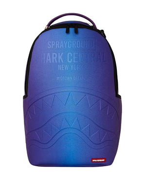 Sprayground Back To School Zaino Sprayground Shark Central Embossed Dusk Nylon Blu